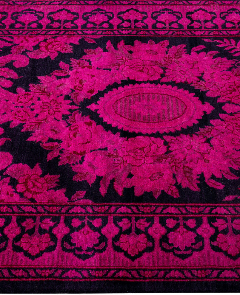 Overdyed One-of-a-Kind Hand-Knotted Area Rug Pink, 2' 6" x 12' 3"