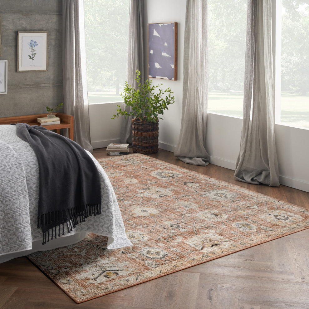 Nourison Oushak Home 9' x 12' Rust Vintage Indoor Rug
