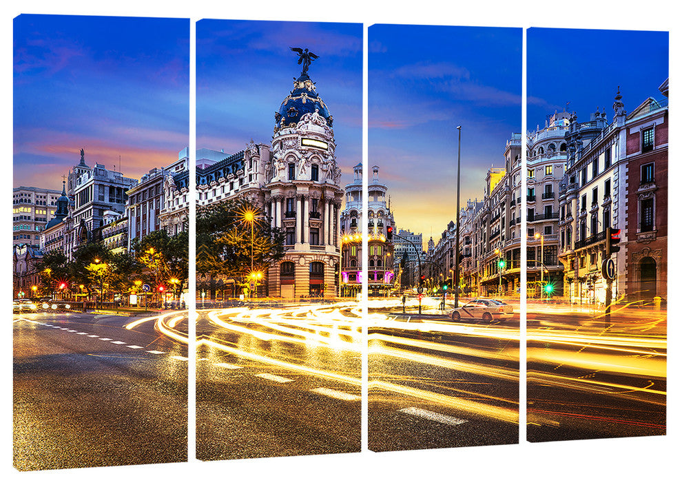 "Madrid City Center" Canvas Print, 4 Panels