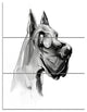 "English Bulldog With Monocle" Digital Metal Wall Art, 3 Panels, 28"x36"