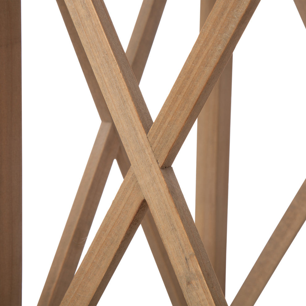 Set of 2 Farmhouse Wooden Lantern, Natural