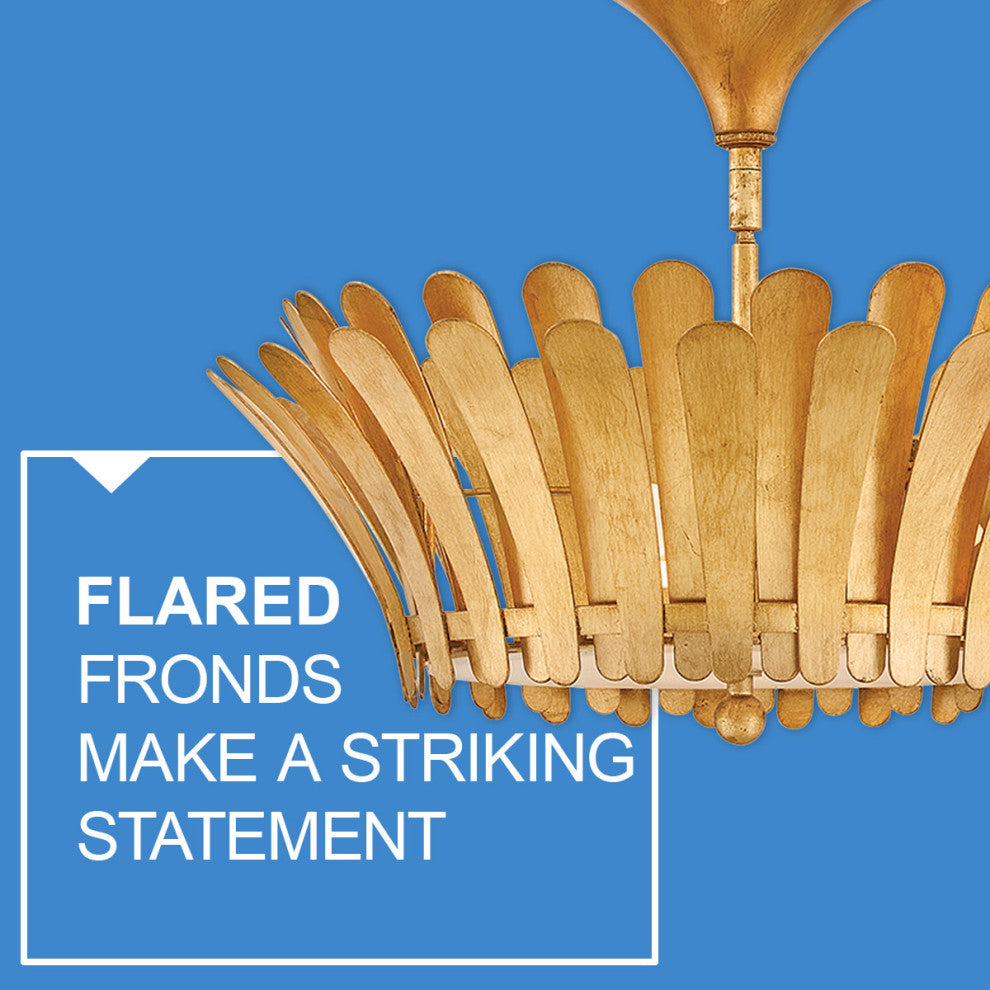 Hinkley Reina Medium Semi-Flush Mount, Distressed Brass