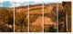 "Orange Autumn Mountains Tuscany" Landscape Print Wall Art, 5 Panels, 60"x28"