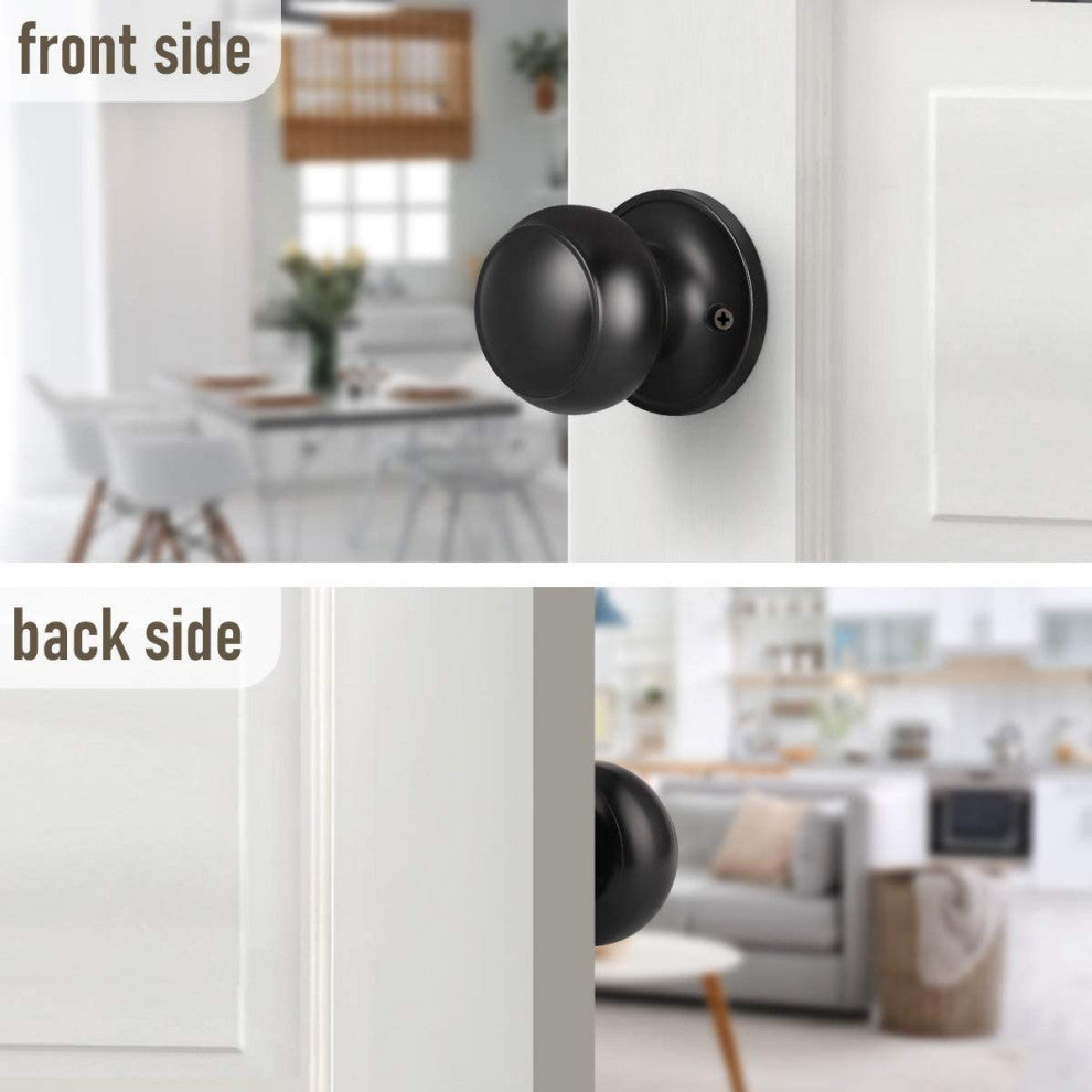 Black Single Sided Dummy Door Knob, 1 Piece