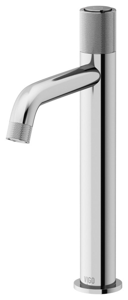 VIGO Apollo 12" H Single Handle Single Hole Bathroom Vessel Faucet, Chrome