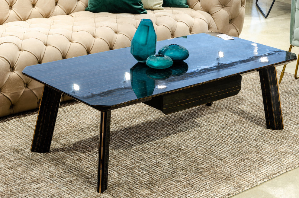 Modrest Chadwick Ebony and Rosegold Coffee Table