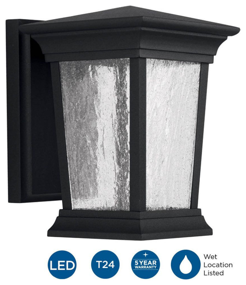 Progress Lighting 1-9W LED Wall Lantern, Black