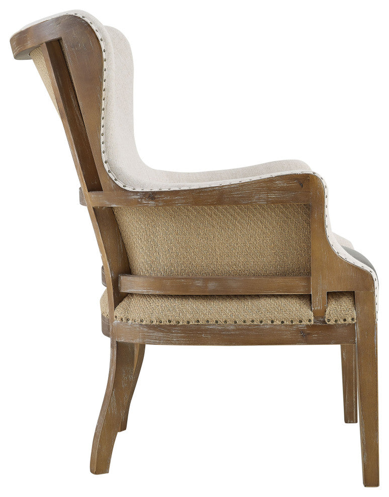George Two Tone Wingback Accent Chair