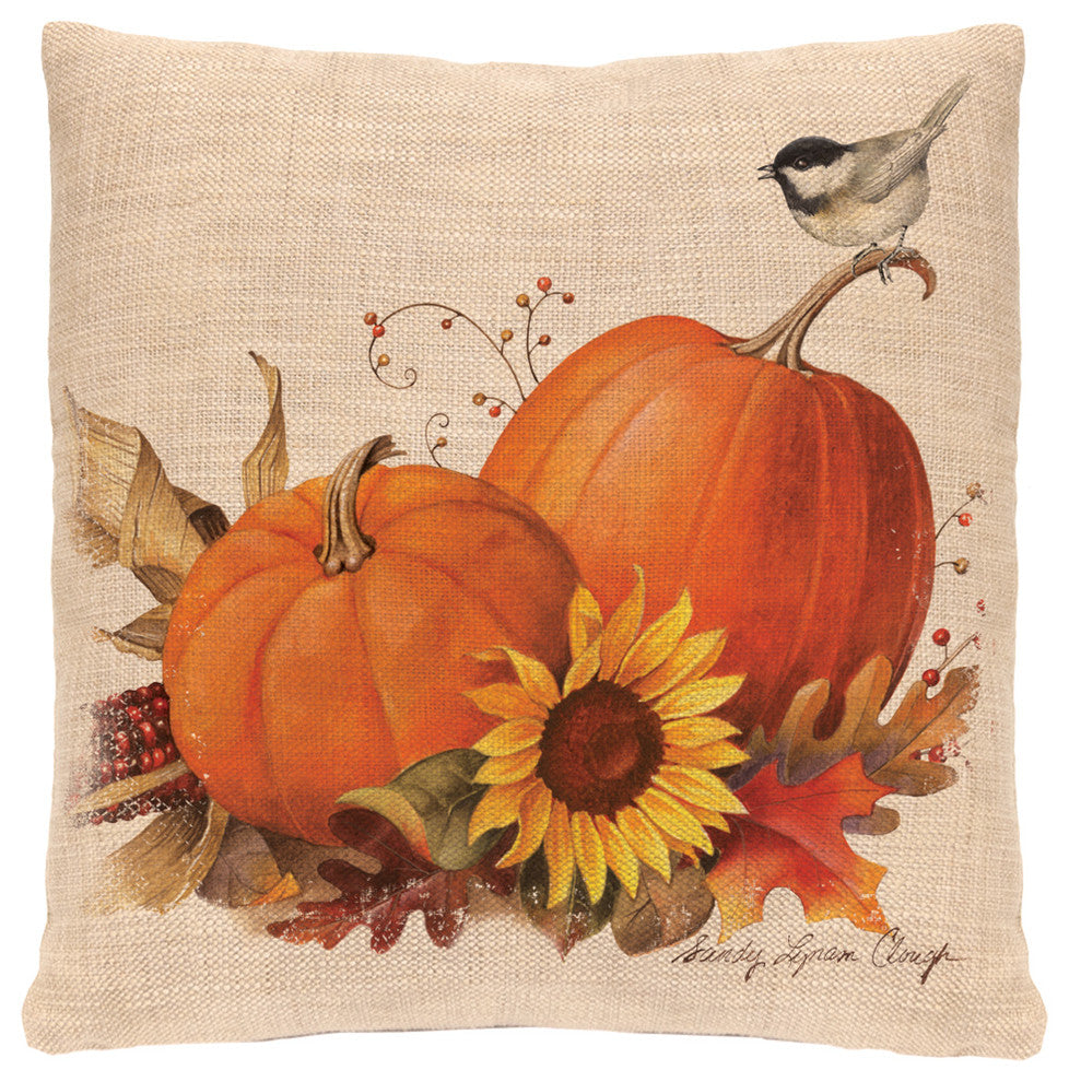 HARVEST PUMPKIN 18x18 PILLOW