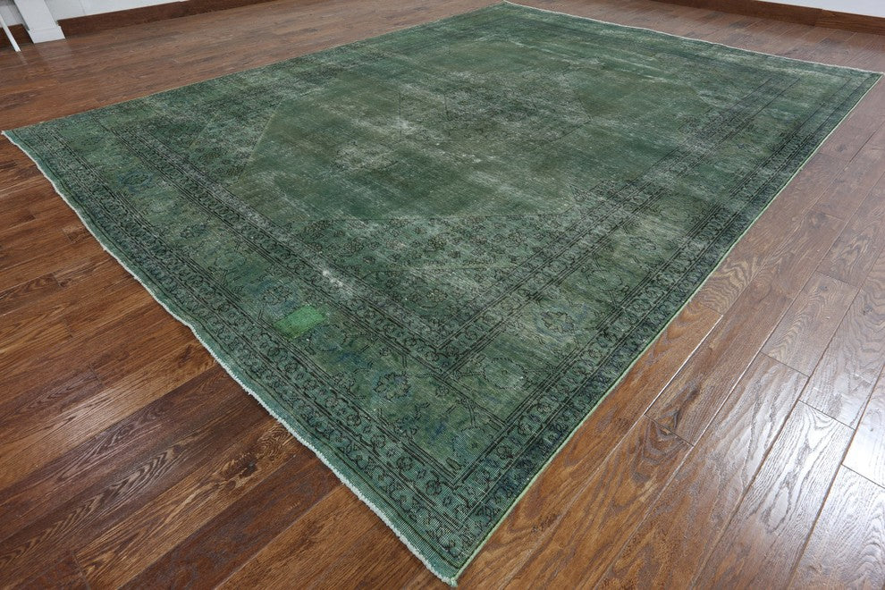 Oriental Overdyed Tabriz Design Area Rug 10'x13', W2056