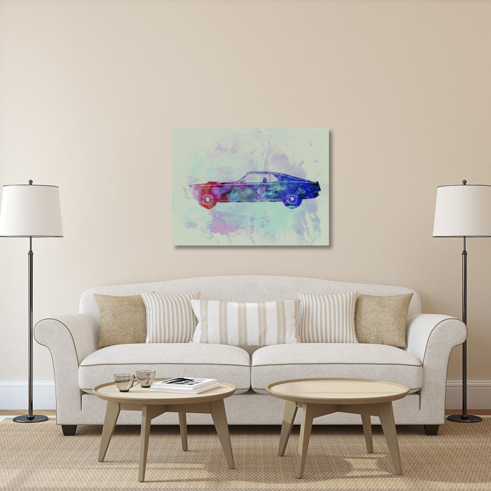 "Ford Mustang Watercolor 1" Fine Art Print