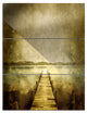 "Vintage Pier Over Lake" Digital Metal Wall Art, 3 Panels, 28"x36"