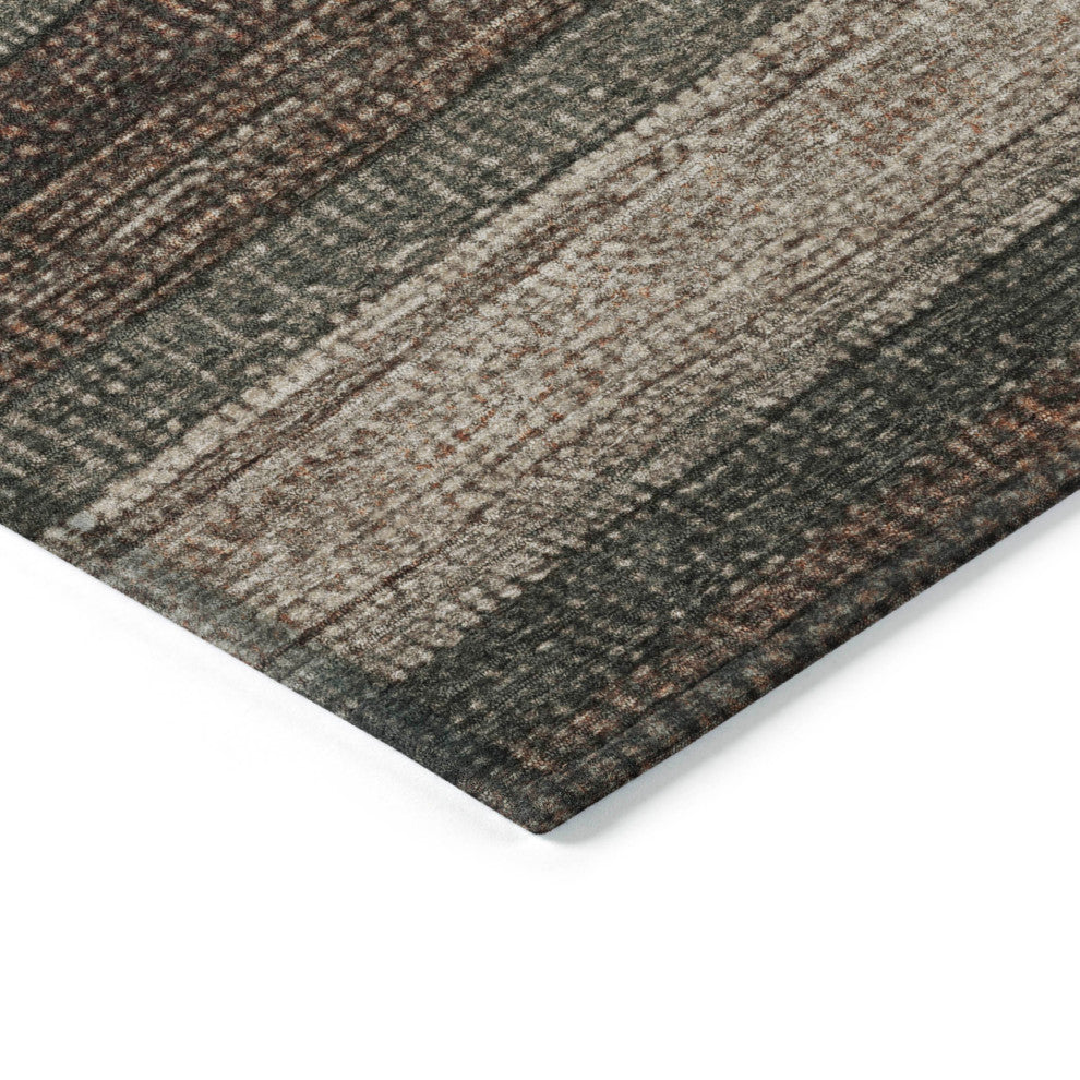 Machine Washable Indoor/Outdoor Chantille ACN1865 Orange 5' x 7'6" Rug