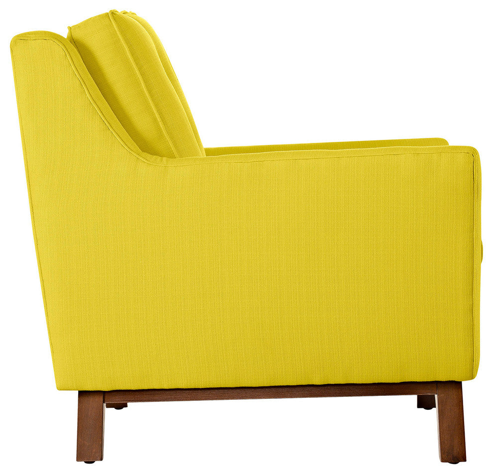Modern Contemporary Fabric Armchair , Yellow, Fabric