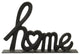 Roven Cast Iron Calligraphic Home Table Decor - Black