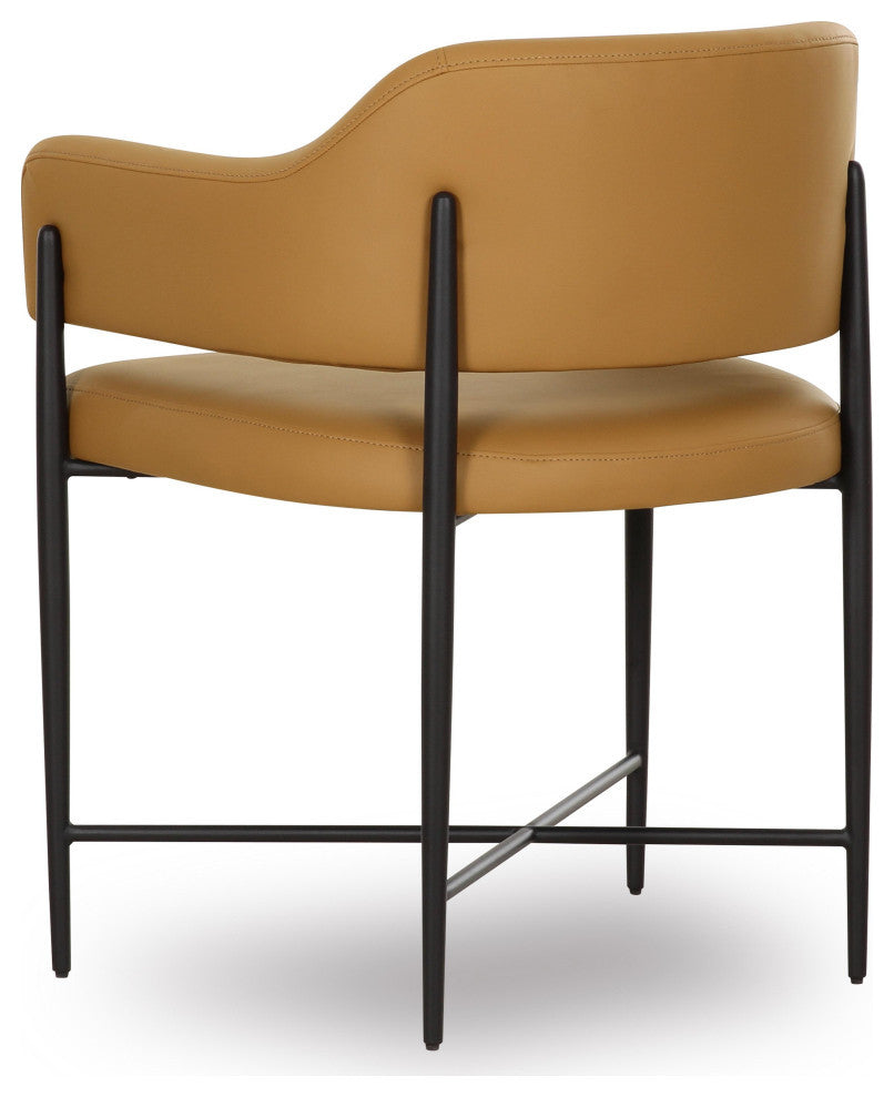 Sezanne Tan Vegan Leather Dining Chair