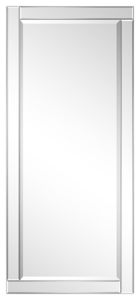 Modern Beveled Wall Mirror, 24"x54"