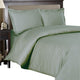 100% Cotton 300TC Striped Duvet Cover Set, Sage, Twin/Twin Xl