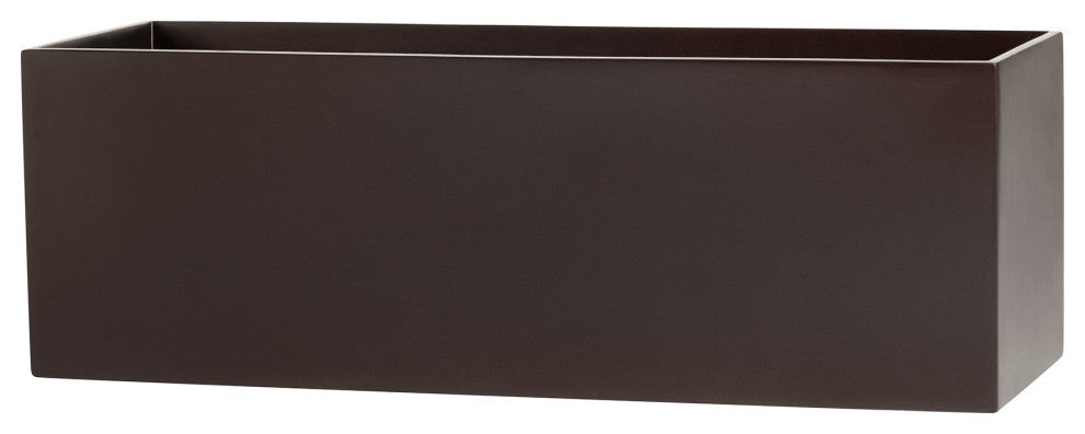 Belmont Rectangle Planter Box, Brown, 36"x12"x12"