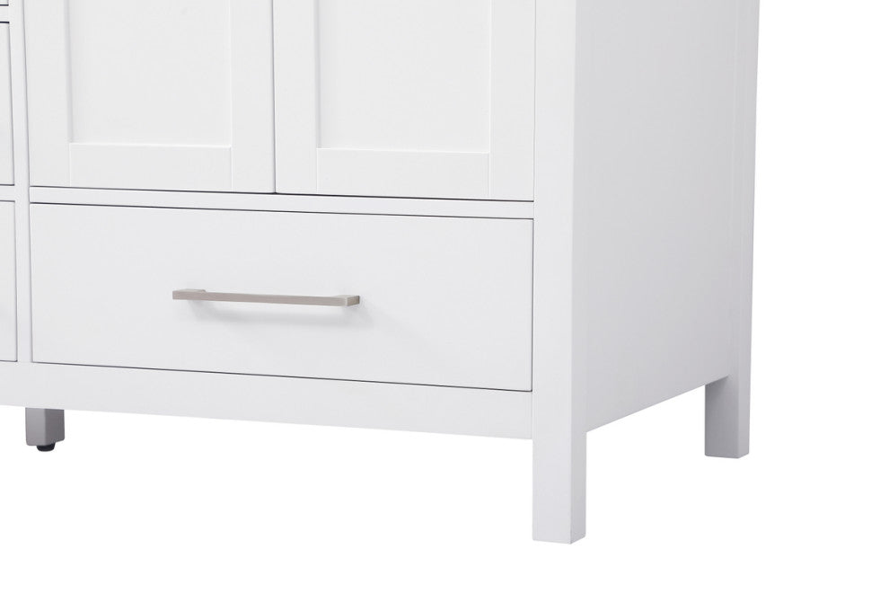 White 60" Double Sink Bathroom Vanity