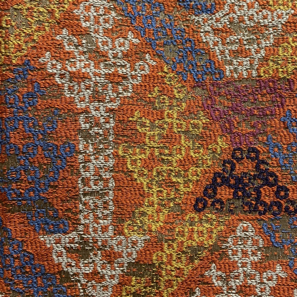 Plutus Multi-Color Lines Fret Luxury Throw Pillow, 24"x24"