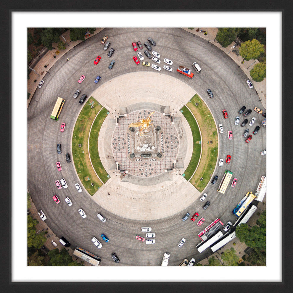 "In and Out Circle" Framed Print by Karolis Janulis