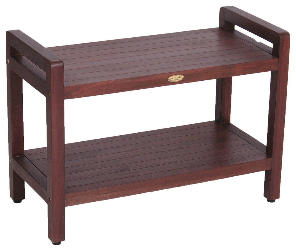 Classic Teak Shower Bench With LiftAid Arms, 29"x18"