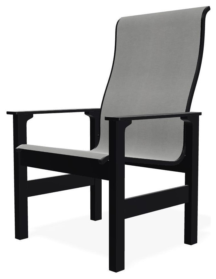 Leeward Sling Outdoor Armchair, Alloy/Black