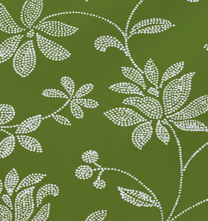 18"x14" Traditional Floral, Floral Print Placemat, Green, Set of 4