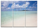 "Fascinating Maldives Empty Seashore" Metal Wall Art, 3 Panels, 36"x28"