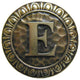 Initial A Knob Antique Brass, Antique Brass, E