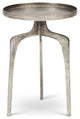 Vinya End Table, Vintage Silver