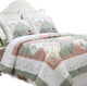 Grace Celadon Real Patchwork Cotton Quilt Set, King Set
