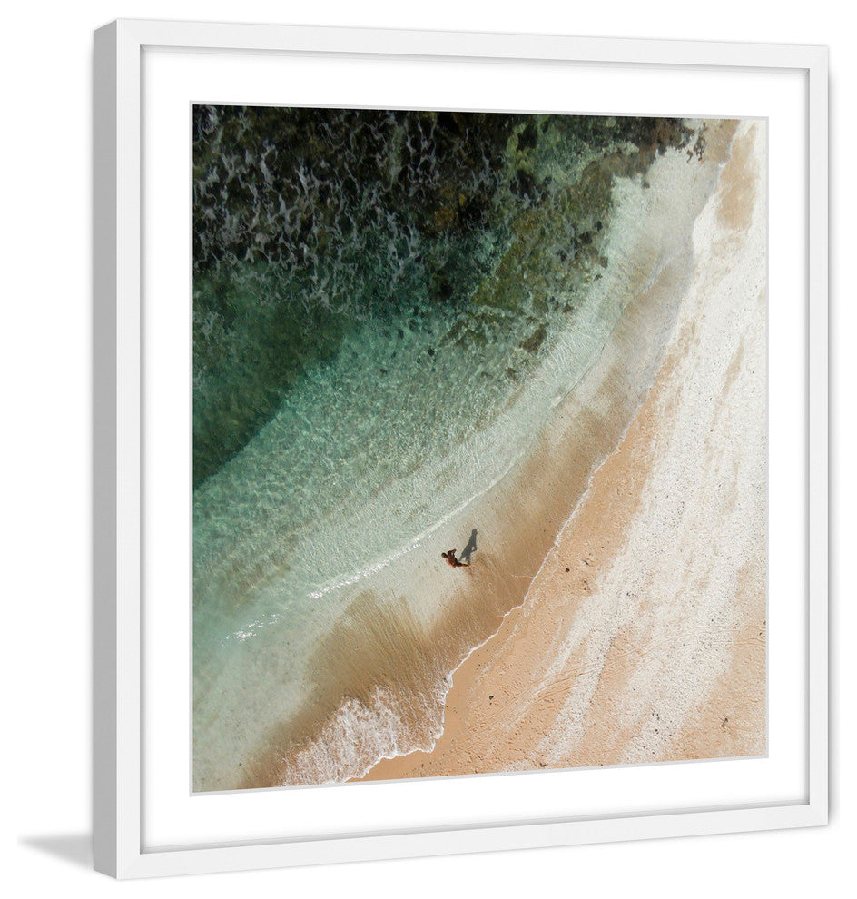 "Walking In The Sand" Framed Print by Karolis Janulis