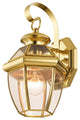 Monterey Outdoor Wall Lantern, Antique Brass, Polished Brass