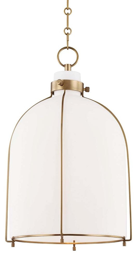 Eldridge 1-Light Pendant, Aged Brass