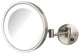 Jerdon 9.5", 5X Mag, LED Wall Mount Mirror, Nickel, Direct Wire