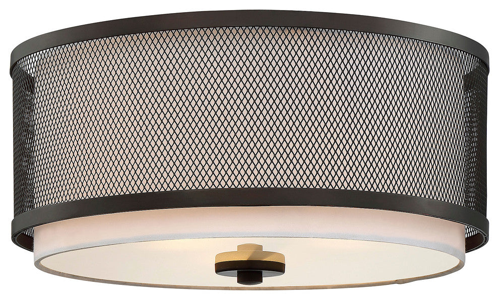 3-Light Flush Mount, Oil Rubbed Bronze