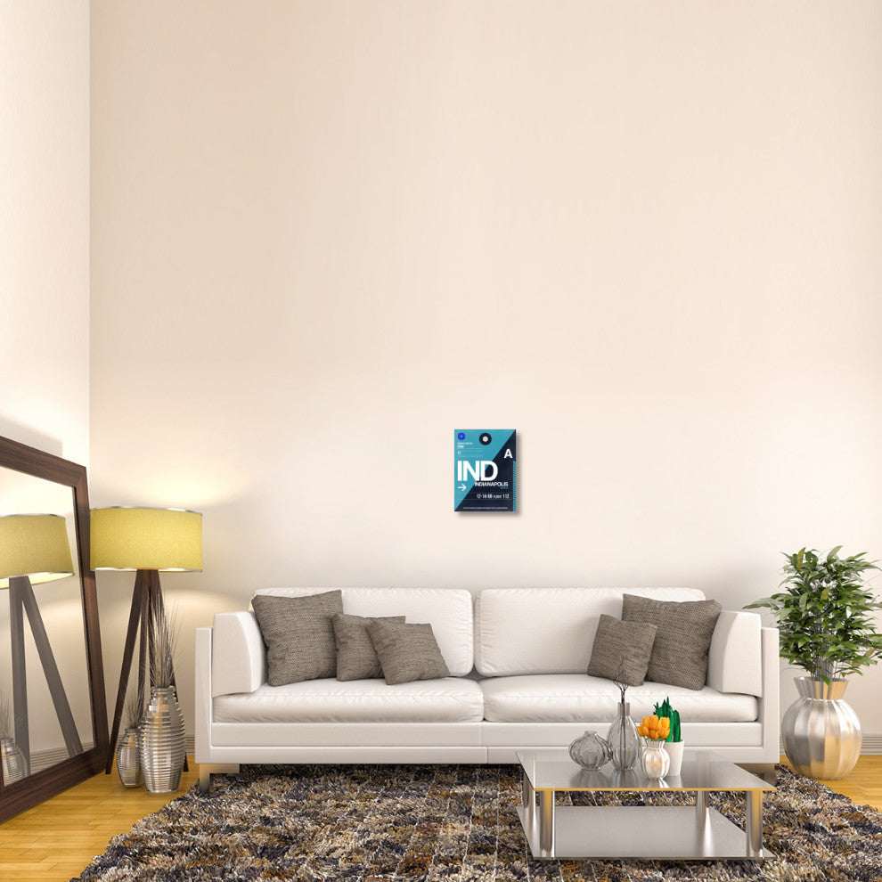 "IND Indianapolis Luggage Tag 2" Fine Art Print