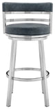Madrid Swivel Stool, Blue, 26"