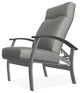 Belle Isle Cushion Outdoor Adjustable Back Chair, Grasscloth Cloud/Graphite