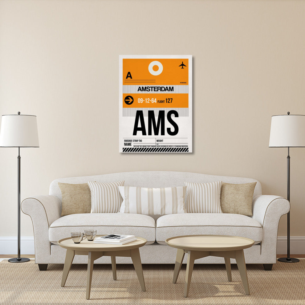 "AMS Amsterdam Luggage Tag 2" Fine Art Print