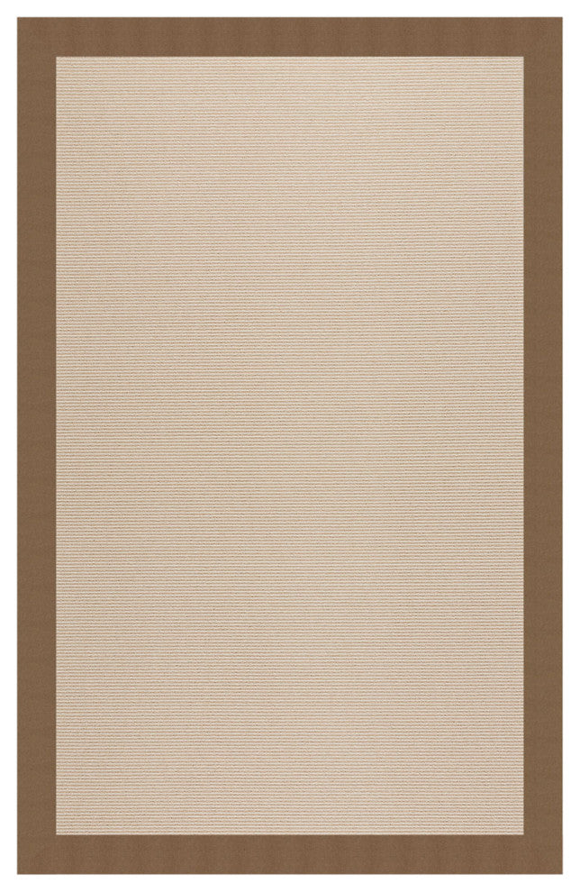Zoe-Beach Sisal Machine Tufted Rectangle Rug, Cafe, 3'x5'