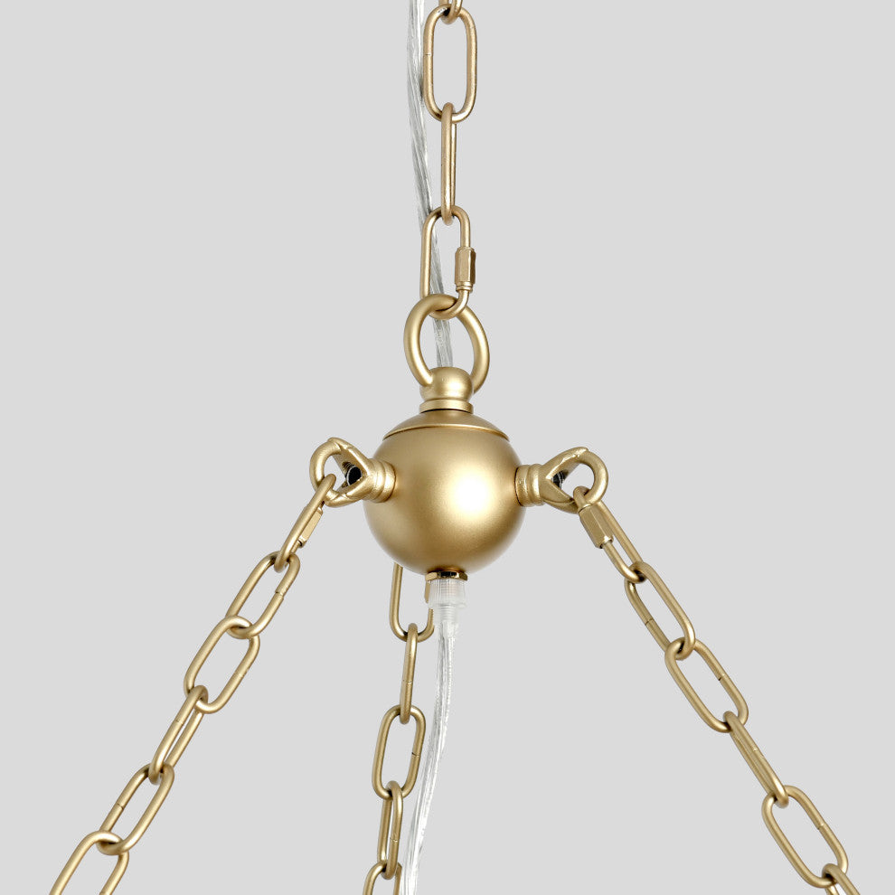 Amanda White Beaded Chandelier