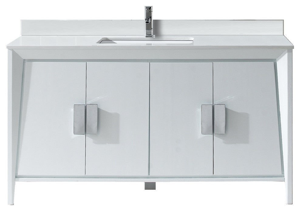 Fine Fixtures Imperial II 60" Single Sink Vanity, White