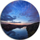 Clouds Reflection In River, Landscape Photo Round Wall Art, 36"