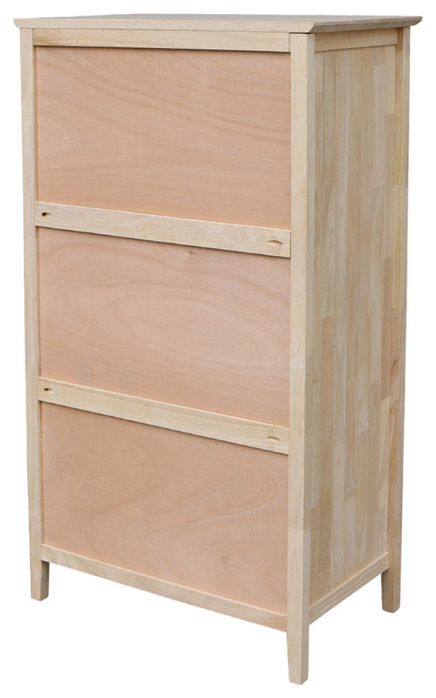 Solid Wood Dresser Chest With 5 Drawers