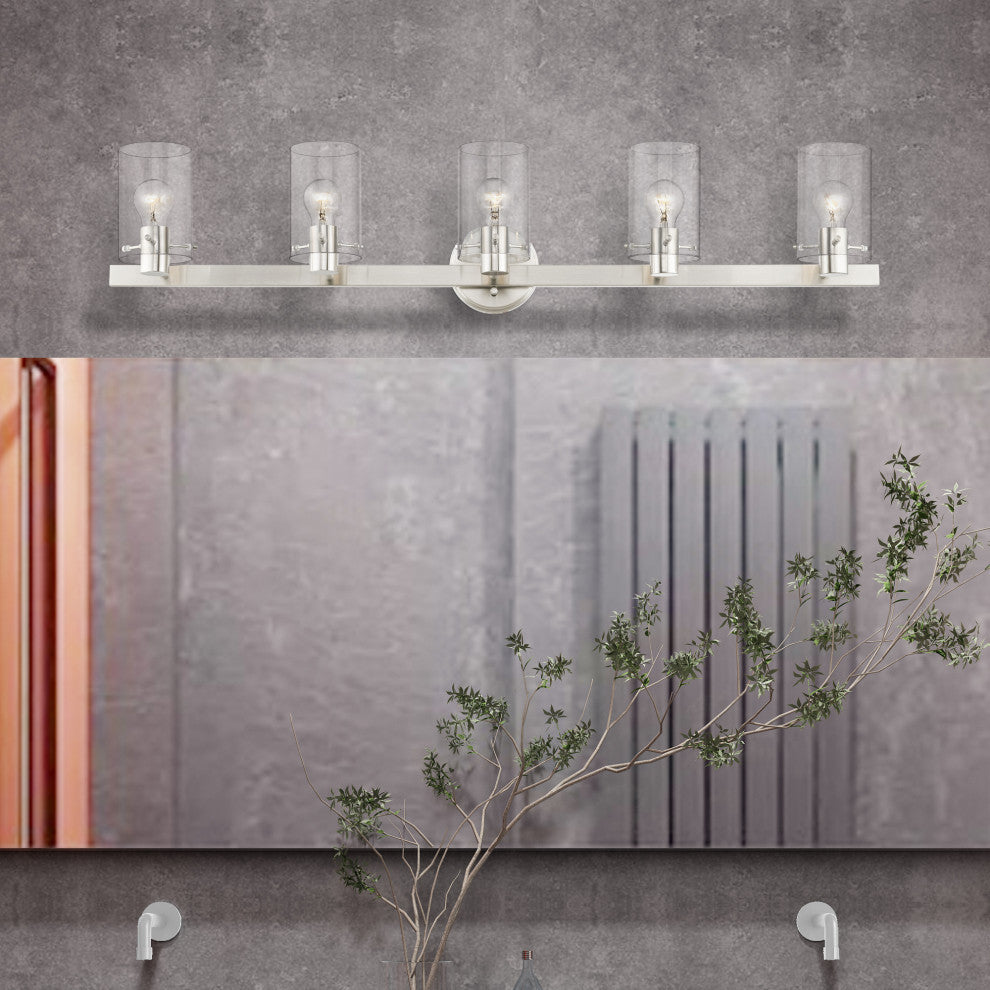 Munich 5 Light Brushed Nickel Vanity Sconce