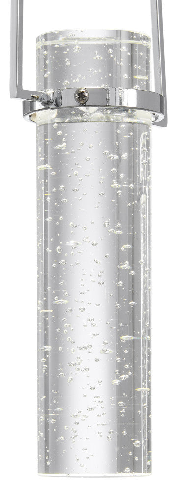 Harmony 5 Acrylic Dimmable LED Chandelier, Chrome, Without Smart Dimmer