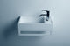 ADM Rectangular Wall Mounted Sink, White, 20", Matte White